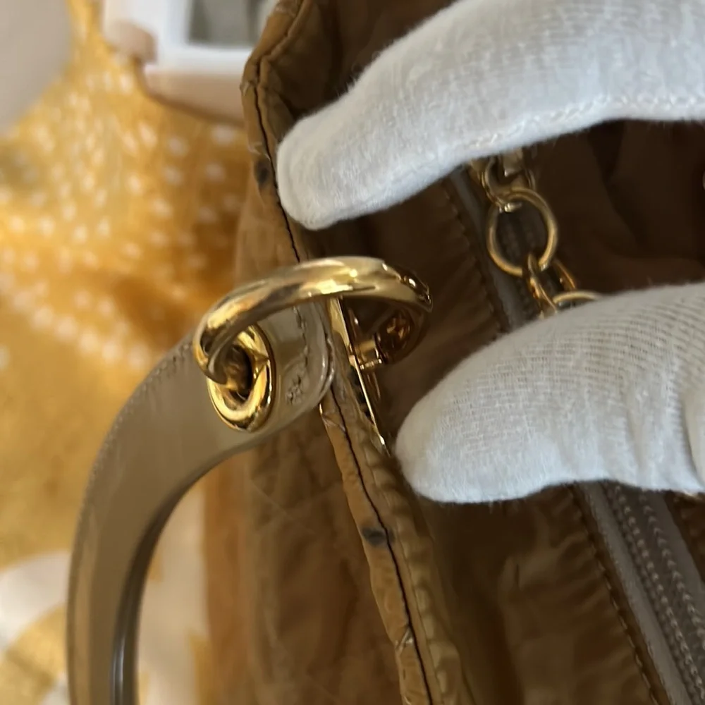 Christian Dior Lady Dior Canage Nylon Handbag - Beige - Picture 8 of 16